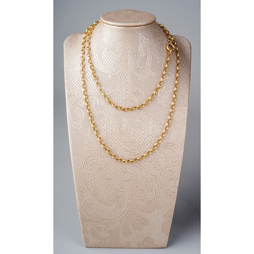 4 - Yellow metal ( tests as 9 ct) chain, approx. 66 cm, approx. gross weight 11.9g