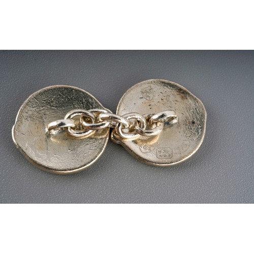 7 - A pair of Givenchy cufflinks formed as knots, two further silver cufflinks and two silver tie pins. ... 