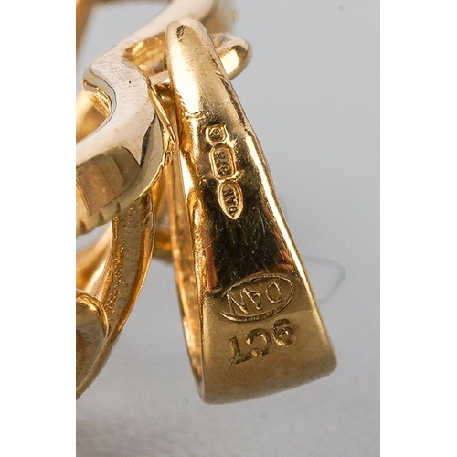 14 - 9 ct gold heart pendant set with 6 small diamond chips, gross weight approx. 2.2g, 2.1cm at widest