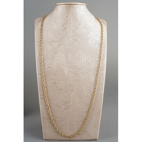 19 - Yellow metal ( marked 9 ct) chain, approx. length 58 cm, gross weight approx. 9.4g