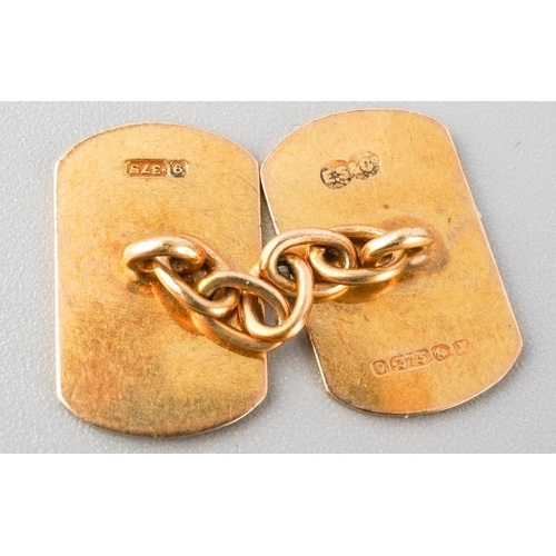 33 - A pair of 9ct gold cufflinks, gross weight approx. 5.5g