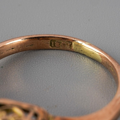 40 - A mid 20th century opal single stone ring. Set with a cushion-shape opal cabochon, to the split shou... 