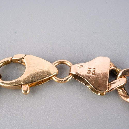 127 - A 9ct gold curb link bracelet, 19 cm long and 0.8 cm wide, gross weight approx. 9.9g