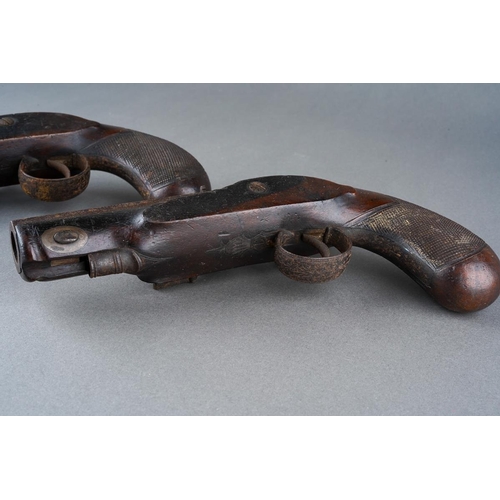 392 - A Pair of Flint Lock Pistols by Shaw

Length 7.5inches each, engraved with the makers name of ‘Shaw’... 