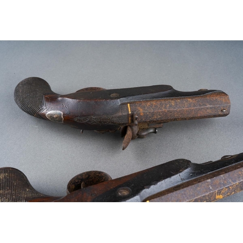 392 - A Pair of Flint Lock Pistols by Shaw

Length 7.5inches each, engraved with the makers name of ‘Shaw’... 