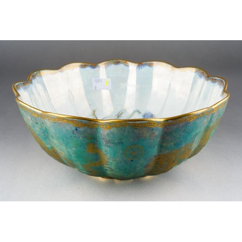 907 - A Wedgwood Dragon lustre bowl designed be Daisy Makeig-Jones, backstamp and painted pattern Z4821, a... 