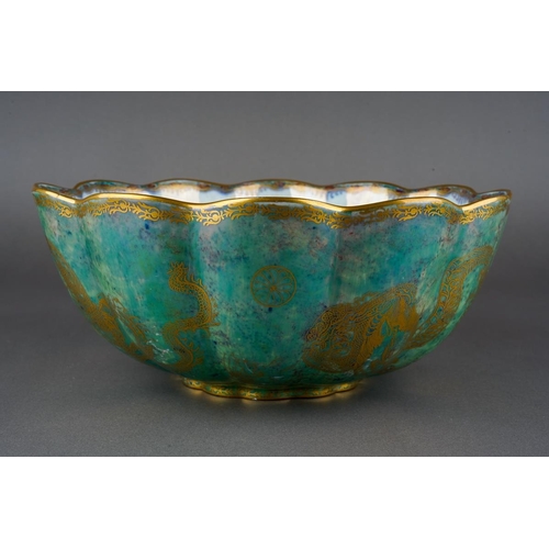907 - A Wedgwood Dragon lustre bowl designed be Daisy Makeig-Jones, backstamp and painted pattern Z4821, a... 