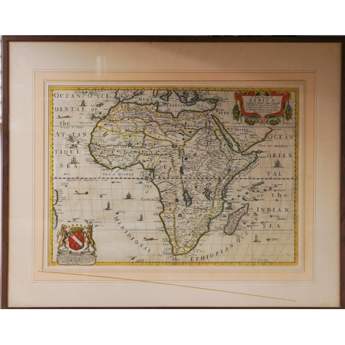 367 - Africa. Blome (Richard), A New Mapp of Africa Designed by Mounsir. Sanson Geographr. to the French K... 