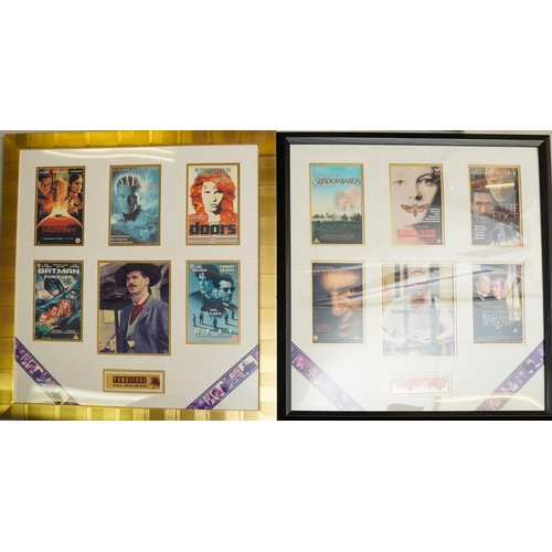 370 - Anthony Hopkins and Val Kilmer, film promotional flyer framed collages, with an autographed colour c... 