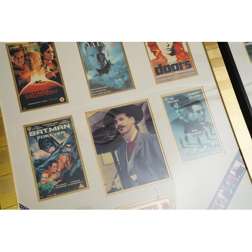 370 - Anthony Hopkins and Val Kilmer, film promotional flyer framed collages, with an autographed colour c... 
