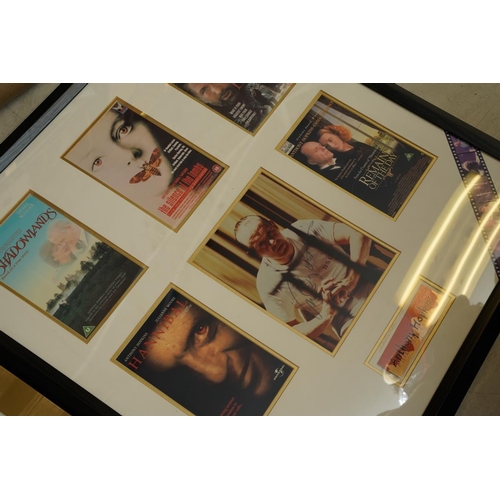 370 - Anthony Hopkins and Val Kilmer, film promotional flyer framed collages, with an autographed colour c... 