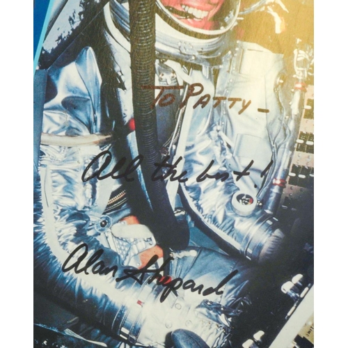 371 - Space: an Alan Shepard signature on the cover of a 1994 American Heritage magazine cover which is di... 
