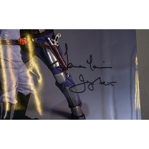 373 - Star Wars: a signed Daniel Logan and Temuera Morrison 10x8 inch colour photograph in character toget... 