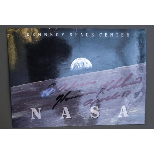 374 - Harrison Schmitt (Apollo 17) autographed NASA postcard [1]

Purchased Chaucer Auctions 07/1/22 lot 1... 