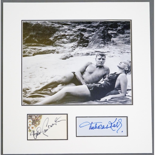 382 - Autograph: black and white [14x13] photograph 0f Burt Lancaster and Deborah Kerr 