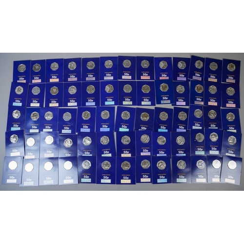 391 - A collection of UK picture back 50p pieces in Change Checker packs, comprising twenty-one dinosaur t... 
