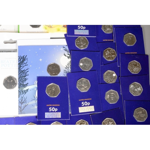 398 - UK COINS: A collection of current pictorial back 50 pence pieces all of children's story themes, inc... 