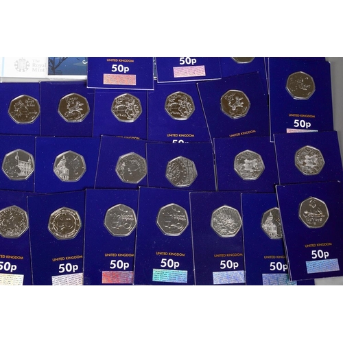 398 - UK COINS: A collection of current pictorial back 50 pence pieces all of children's story themes, inc... 