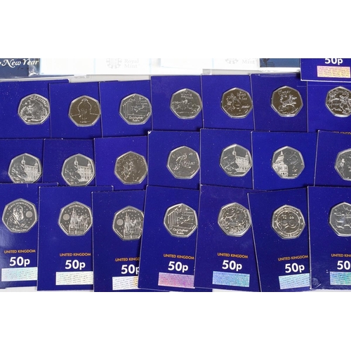 398 - UK COINS: A collection of current pictorial back 50 pence pieces all of children's story themes, inc... 