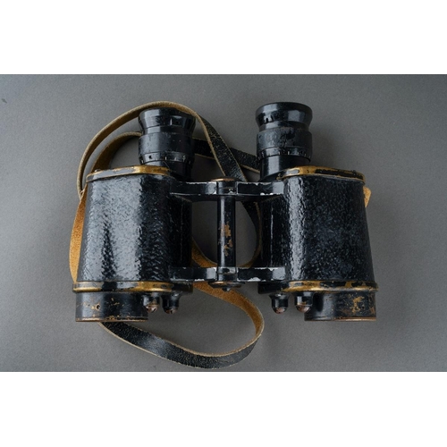 6 - A pair of WWII Taylor-Hobson 1942 military binoculars, serial number 289636 with leather strap [1]