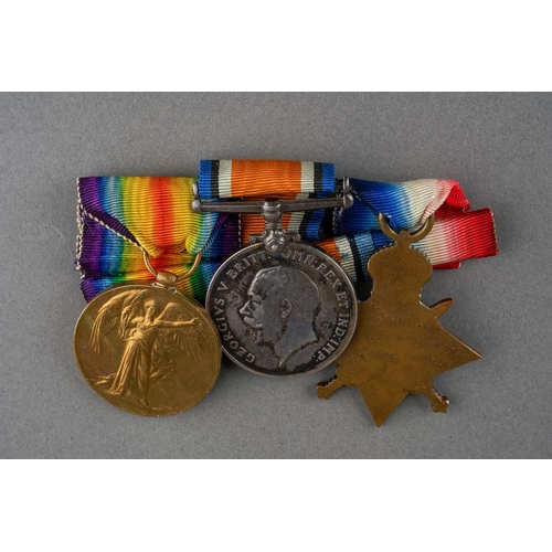 25 - WW1 British 1914-15 Star, War Medal and Victory Medal to 7883 Sjt H Simmonds, Kings Own Scottish Bor... 