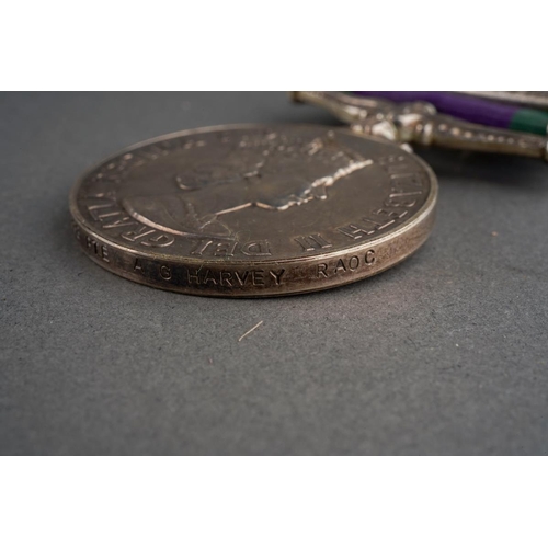 26 - ERII General Service Medal with Northern Ireland Clasp to 24536688 Pte AG Harvey, RAOC. Complete wit... 