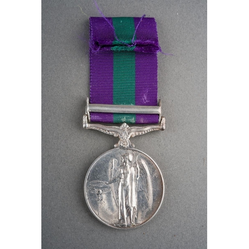 27 - GRVI General Service Medal with Palestine Clasp to 3525114 Pte F Curson, Manchester Regt. Complete w... 