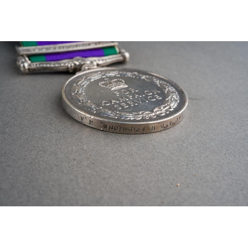 28 - ERII General Service Medal with South Arabia Clasp to J 427143 LAC ADM Drummond, RAF. Complete with ... 