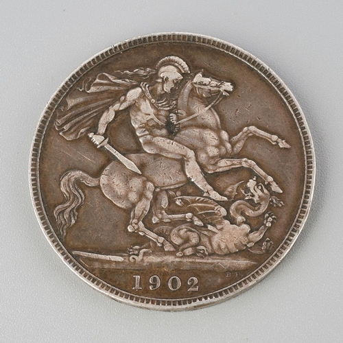 115 - A 1902 silver crown
