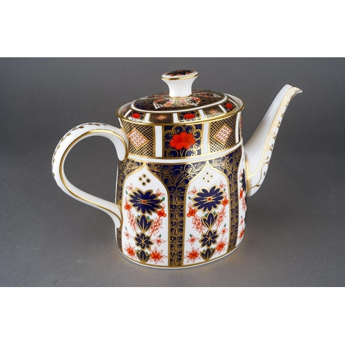 A Royal Crown Derby Imari 1128 pattern oval teapot, date code for 1980 ...