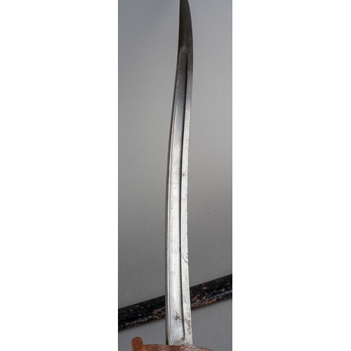 2 - A French 1842 pattern bayonet with steel hilt, the blade engraved and dated 1860., approx 69.5cm [1]