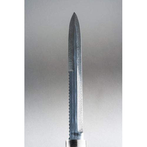 5 - Scottish Dirk with fullered double edged blade 293mm in length, no makers mark. Black resin grip. Ov... 
