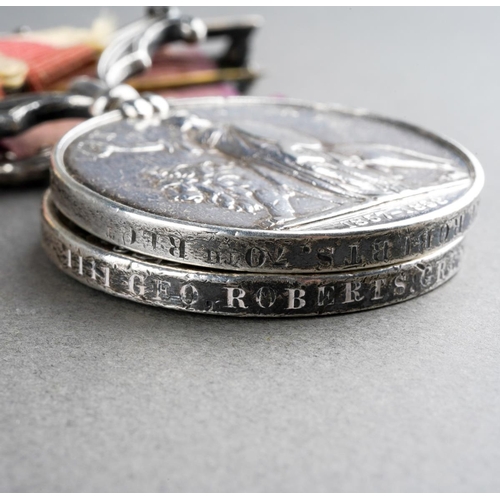 15 - Indian Mutiny and LSGC Pair

Indian Mutiny no bar, correctly impressed 3071 George Roberts 70th Regt... 