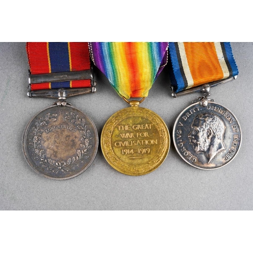 30 - A set of three WW1 medals, 05328 SJT.W.T. Hamp A.O.C on two 3725 William T. Hamp on the 3rd