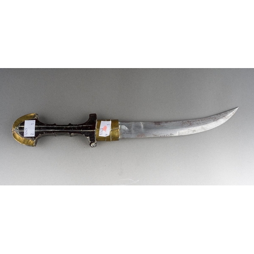 34 - Moroccan white metal Berber Jambiya Dagger, approx 41 cm long