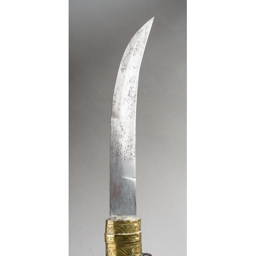 34 - Moroccan white metal Berber Jambiya Dagger, approx 41 cm long