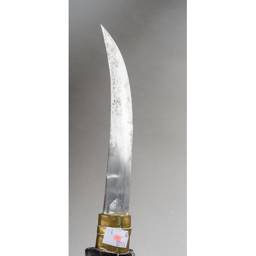 34 - Moroccan white metal Berber Jambiya Dagger, approx 41 cm long