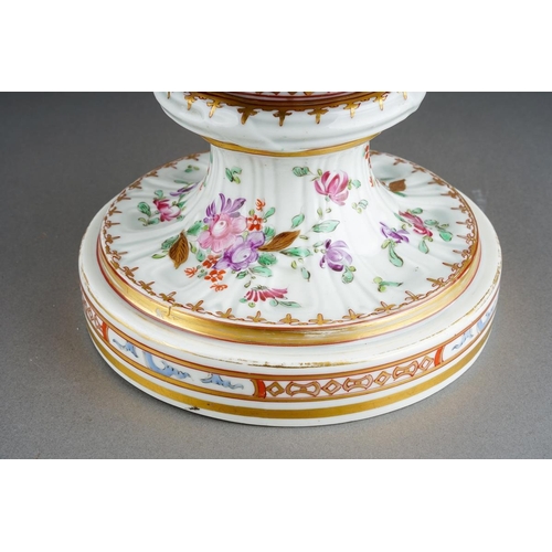 253 - A French Edme Samson of Paris large two handled Chinoiserie Armorial vase, Famille Rose decoration w... 