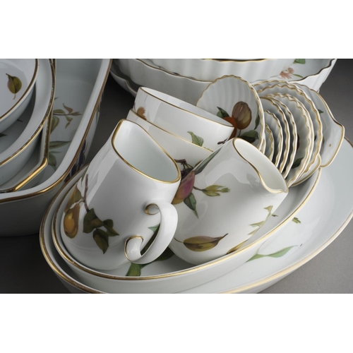 261 - Two boxes of Royal Worcester Evesham pattern oven to table wares and two pieces in the Wild Harvest ... 