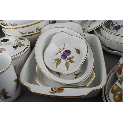 261 - Two boxes of Royal Worcester Evesham pattern oven to table wares and two pieces in the Wild Harvest ... 