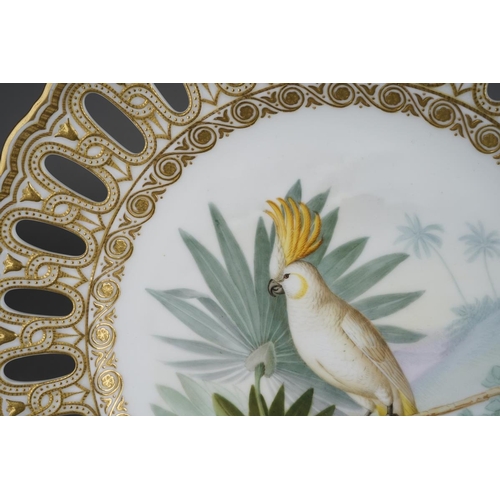 269 - A late 19th century Copeland cabinet plate the pierced rim with raised gilt detail surrounding a cen... 
