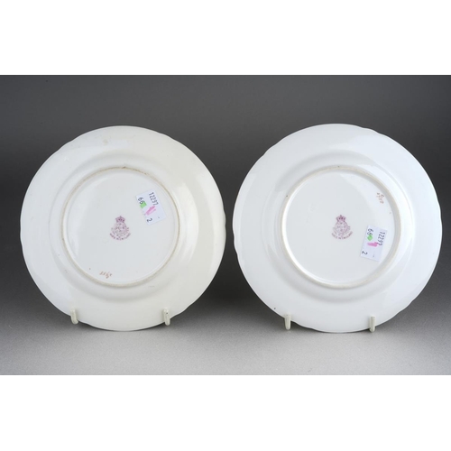 276 - Two Royal Worcester John Stinton Highland Cattle decorated  tea plates, gilt rims with the cattle in... 