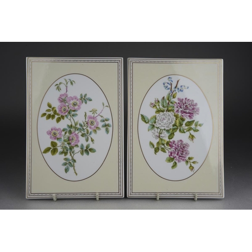 278 - A pair of Royal Worcester porcelain rectangular plaques from 