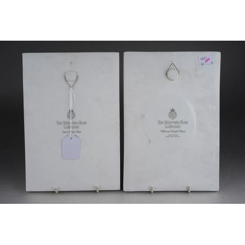 278 - A pair of Royal Worcester porcelain rectangular plaques from 
