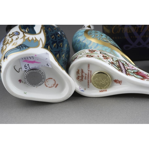 281 - Four Royal Crown Derby paperweights, comprising Georgian Town House (moulded stopper), limited editi... 