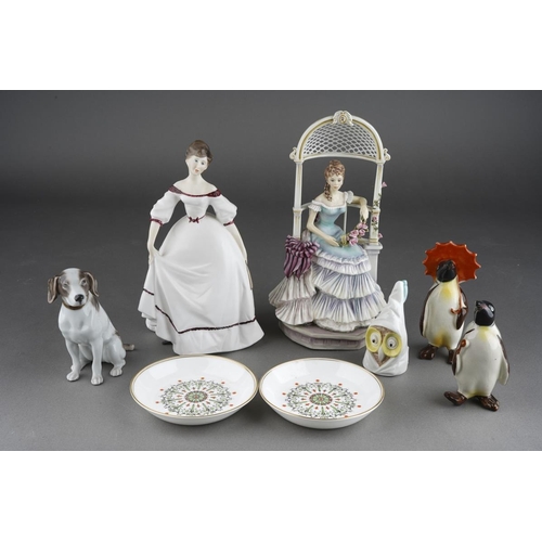 293 - Two Royal Worcester lady figures, comprising Rebecca from the Victorian Series and Coming of Age, to... 