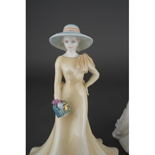 294 - Three Coalport lady figures, comprising limited edition Diana Princess of Wales 29th July 1981, CW 4... 