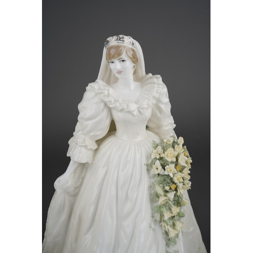 294 - Three Coalport lady figures, comprising limited edition Diana Princess of Wales 29th July 1981, CW 4... 