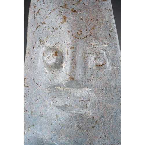 48 - Kakoma Kweli (Zimbabwean circa 1905 -1995) Young Girl, an abstract sculpture in Steatite, signed K.K... 