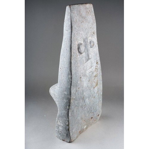 48 - Kakoma Kweli (Zimbabwean circa 1905 -1995) Young Girl, an abstract sculpture in Steatite, signed K.K... 